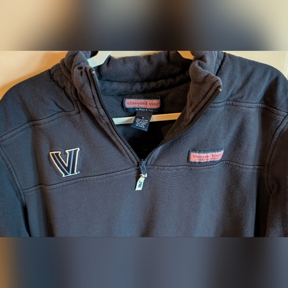 Villanova Vineyard Vines Navy Blue 1/4 Zip Pullover Size S - Picture 4 of 5